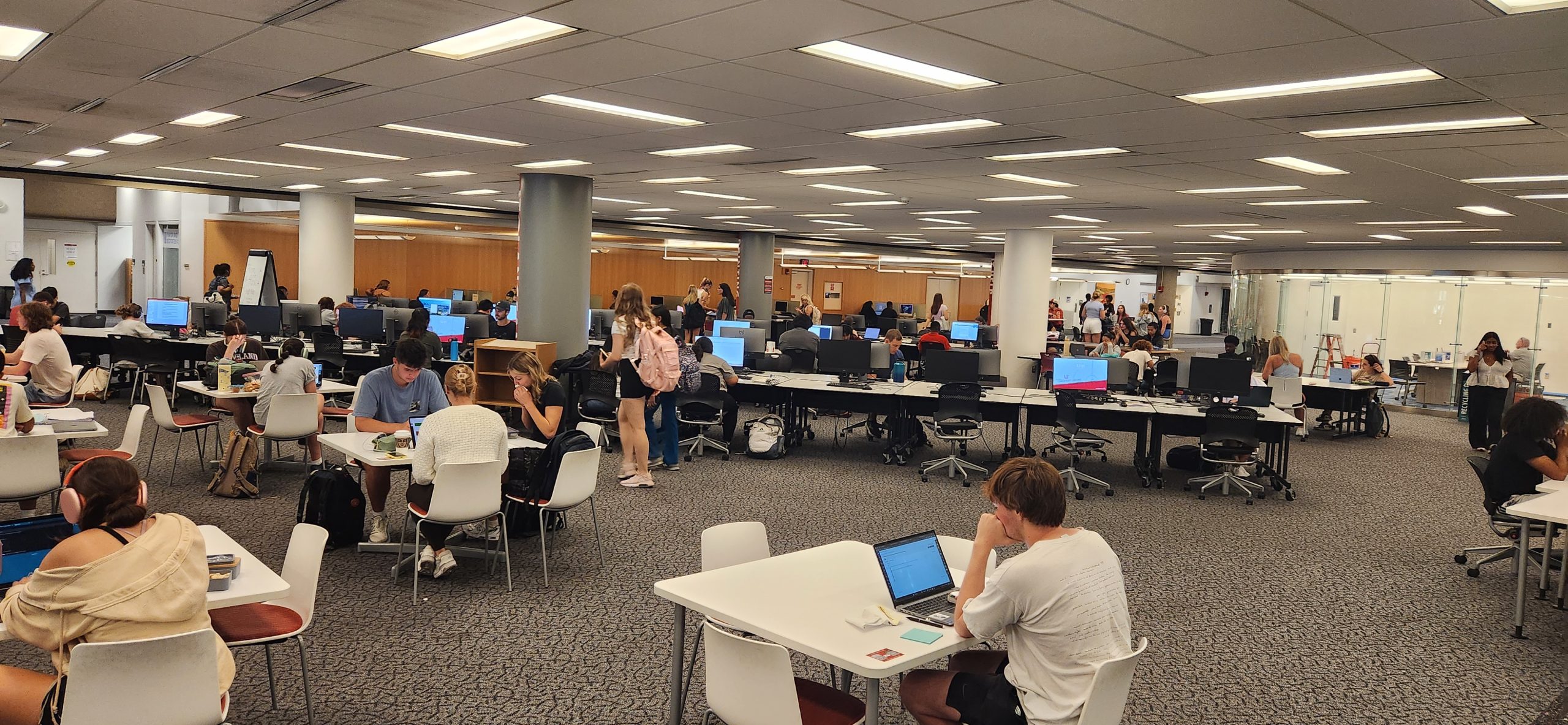 studying in langsam library