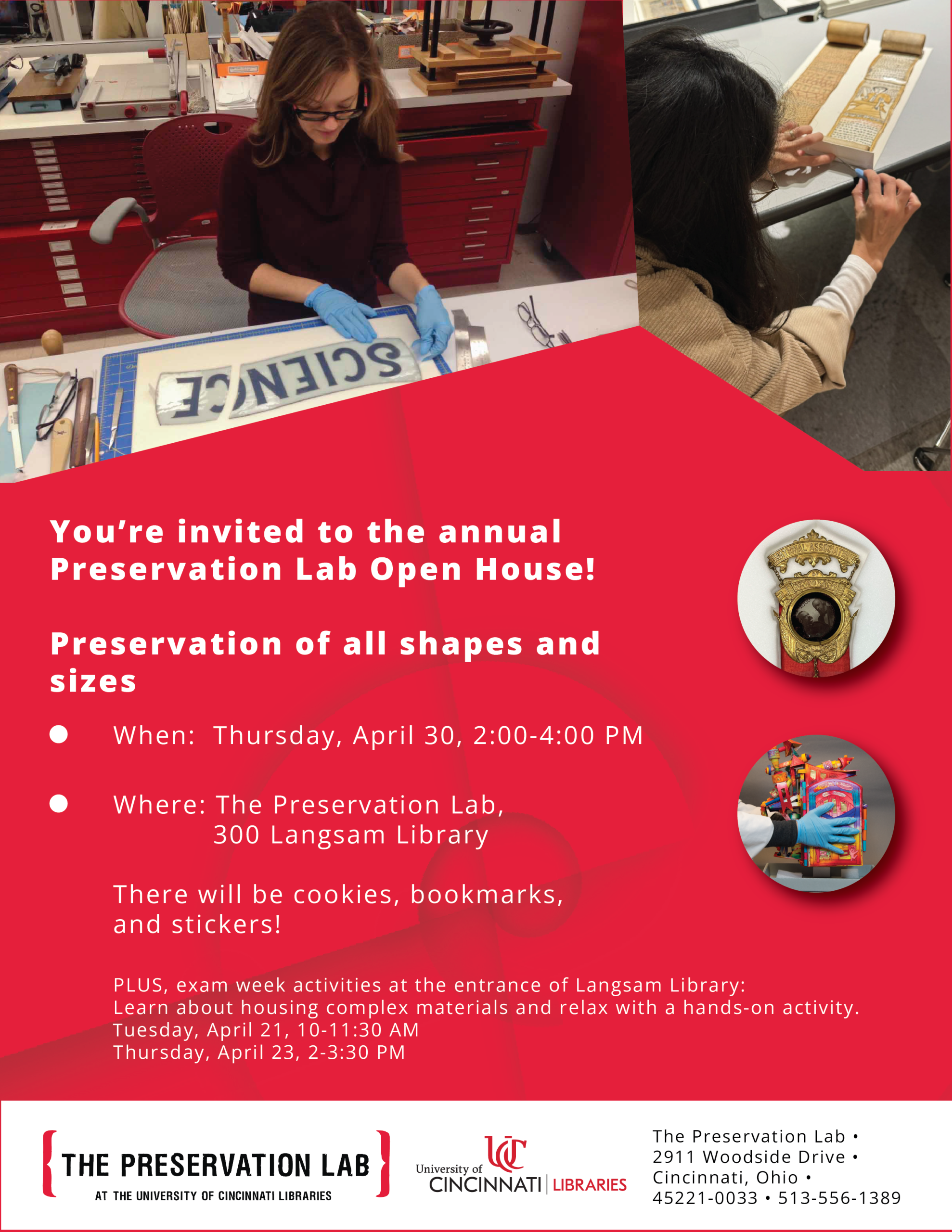 preservation lab open house flyer