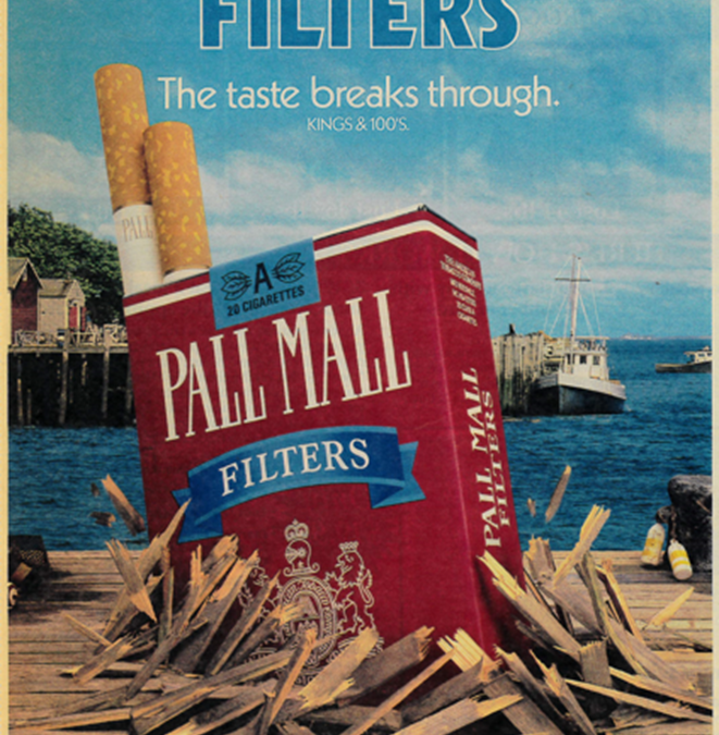 PALL MALL FILTERS. The taste breaks through. KINGS & 100's. PALL MALL FILTERS. 16 mg. "tar", 1.2 mg. nicotine average per cigarette by Federal Trade Commission method. SURGEON GENERAL'S WARNING: Smoking By Pregnant Women May Result in Fetal Injury, Premature Birth, And Low Birth Weight. The American Tobacco, Co.
