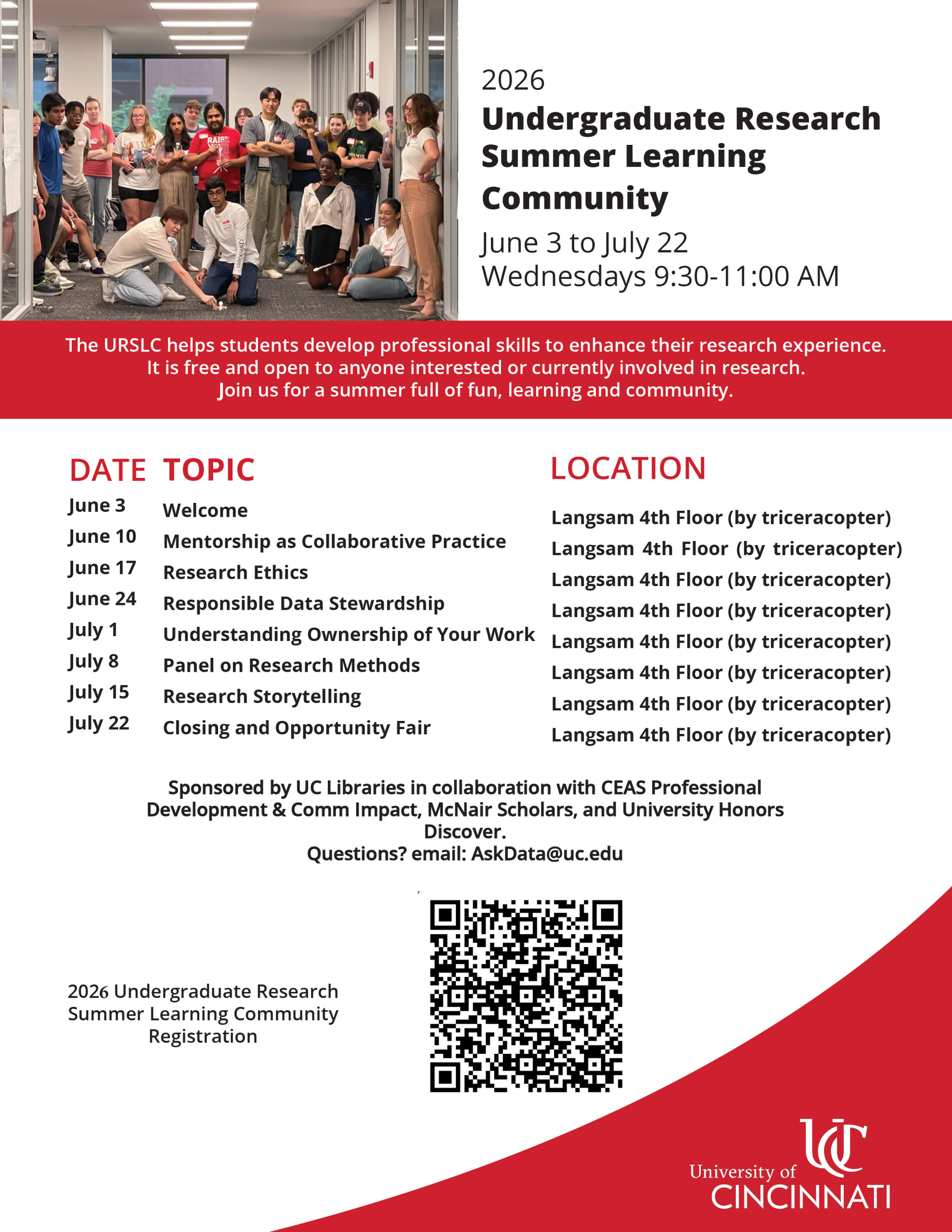 undergraduate research community flyer