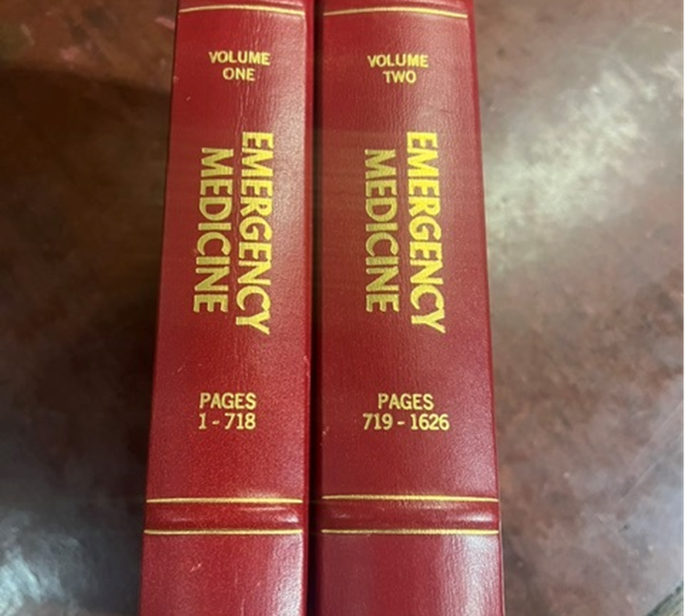 Emergency Medicine concepts and clinical practice, Volumes 1 and 2., The C.V. Mosby Company, 1983.
