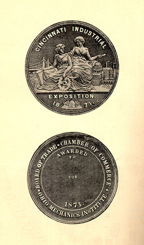 Medals from the Cincinnati Industrial Exposition (1871)