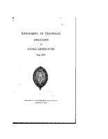 University of Cincinnati Directory of Living Graduates (1920)