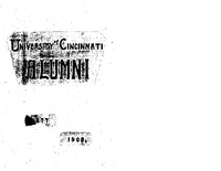 University of Cincinnati Alumni (1877-1908)