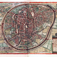 Map of Brussels, 1500s