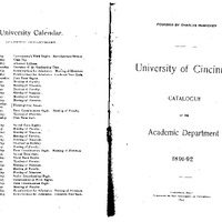 University of Cincinnati Catalogue of the Academic Department (1891-92)