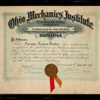 Diploma for Ohio Mechanics Institute