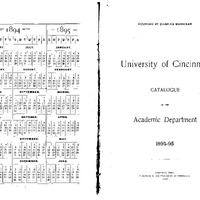 University of Cincinnati Catalogue of the Academic Department (1894-95)