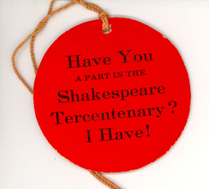 ,1916 Shakespeare Terecentenary.