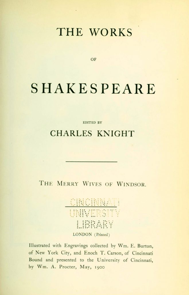 shakespeare's the merry wives of windsor