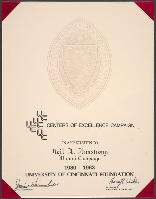 University of Cincinnati Accepts New Additions to Neil Armstrong