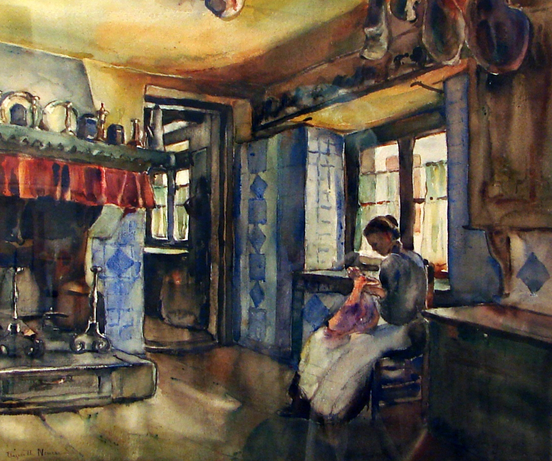 Basque Interior, Pyrene... 
Nourse, Elizabeth, 1859... 
created ca. 1906 
watercolors (paintings)