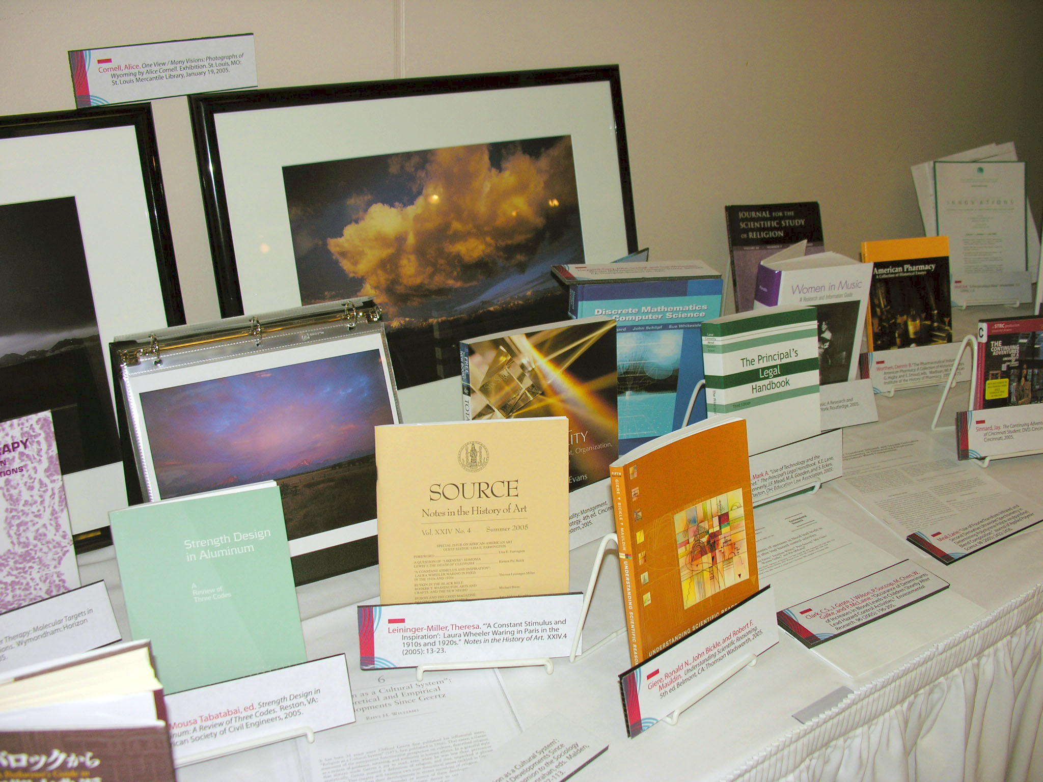 publications on display