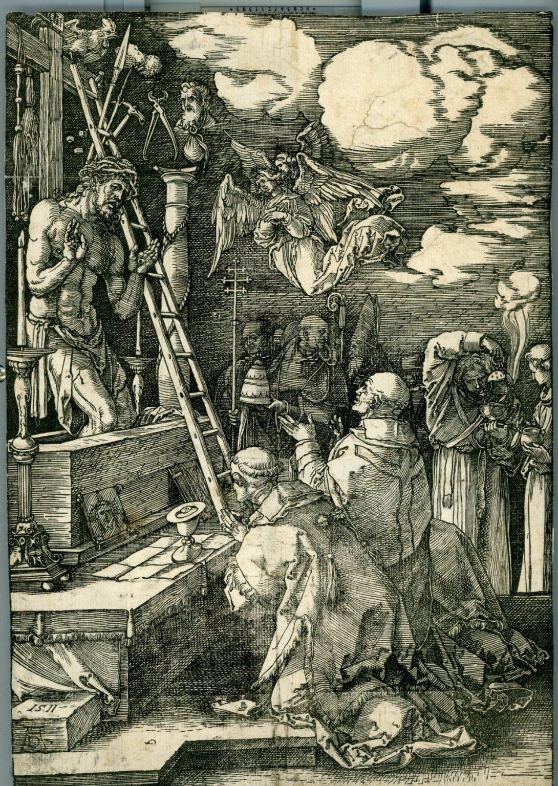 Albrecht Dürer, The Mass of Saint Gregory, woodcut, 1511, DAAP Library Special Collections.