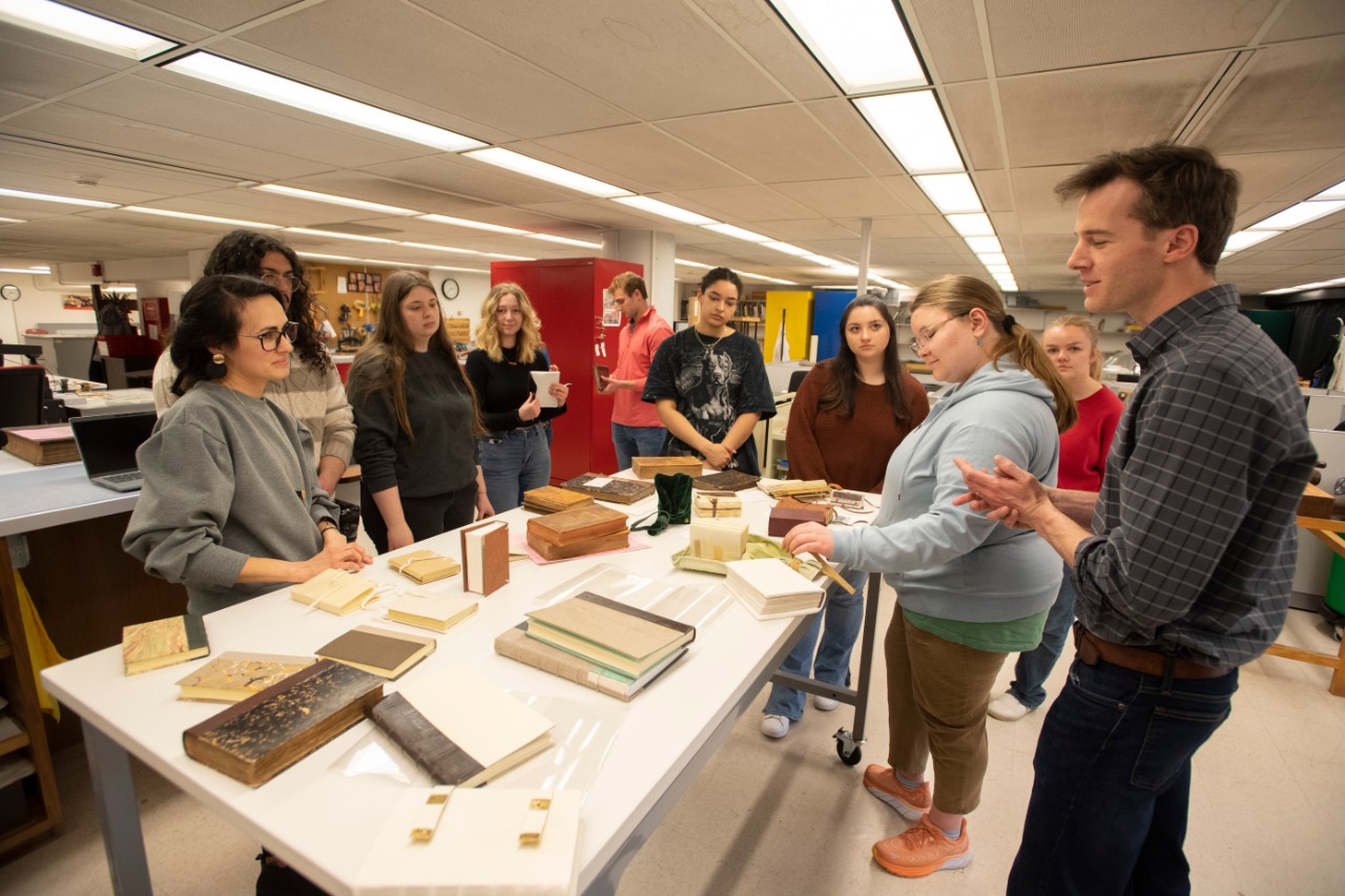 chris platts in the Preservation Lab