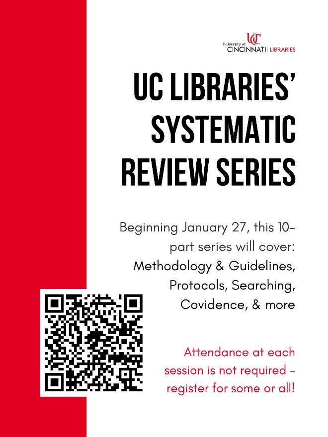 uc libraries systematic review series flyre