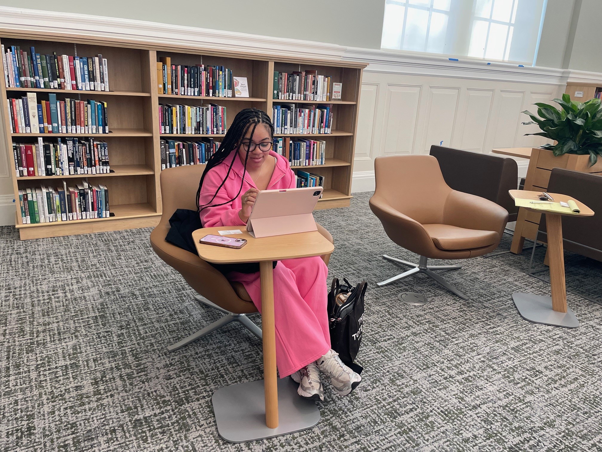 user in the cech library reading room