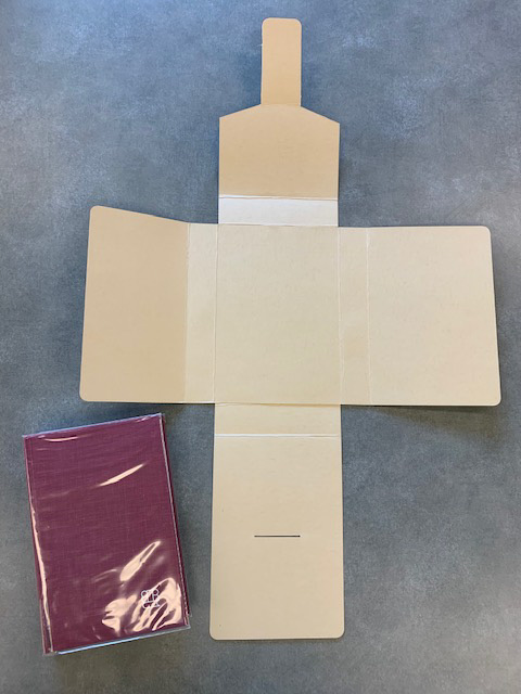 Tux box open position to see where two boards attached.